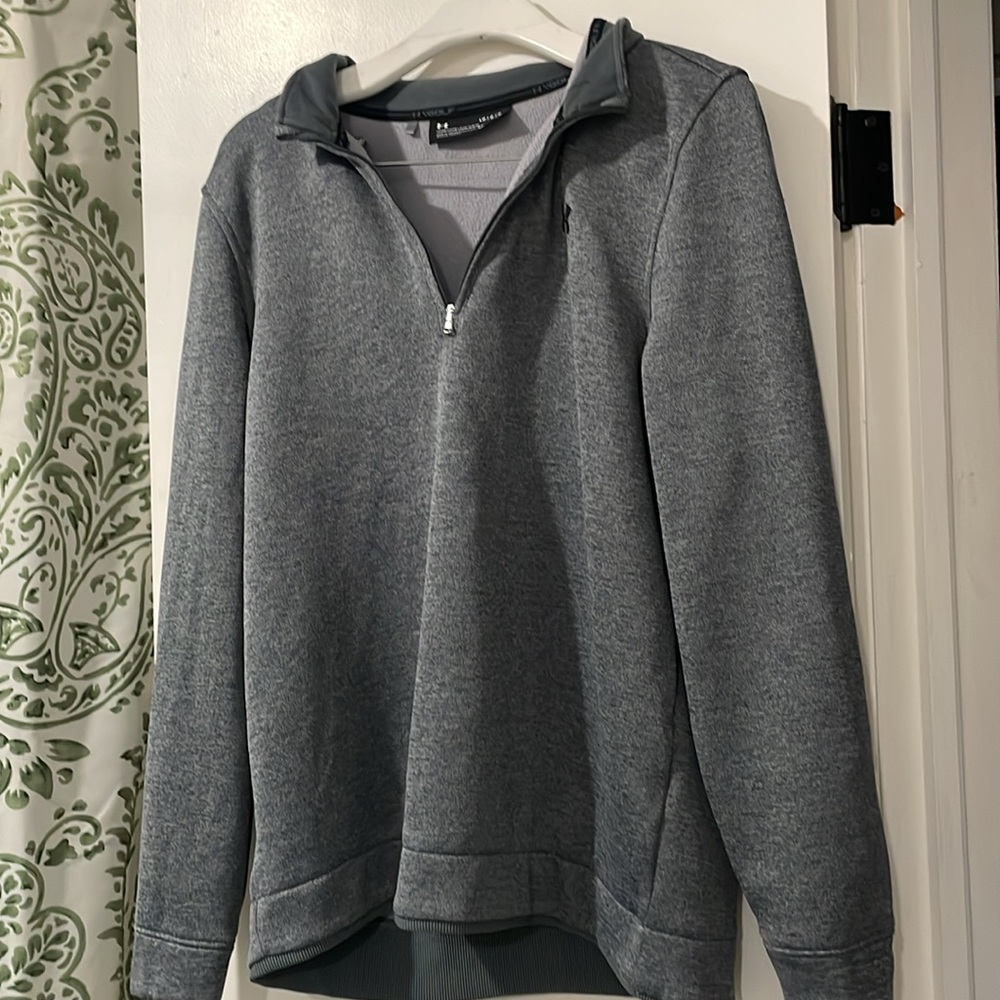 Under Armor Grey Three quarter zip size Large